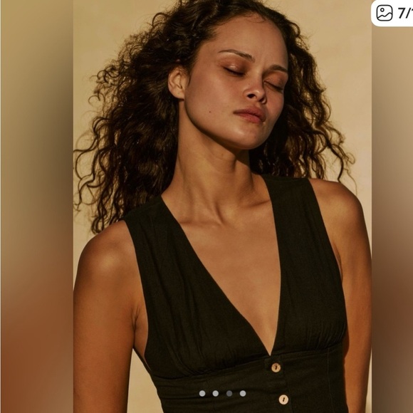 Free People linen blend Best Dressed midi dress - Picture 4 of 10